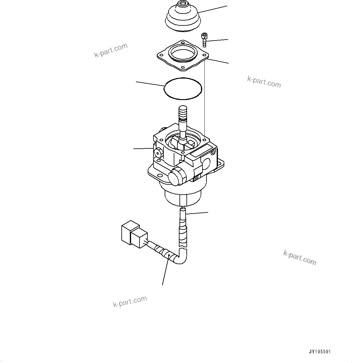 Komatsu parts book diagram for D71PXI-24 S/N 74001-UP: CAB, ELECTRIC LEVER (1/2) (FOR TRAVEL)(#72161-)