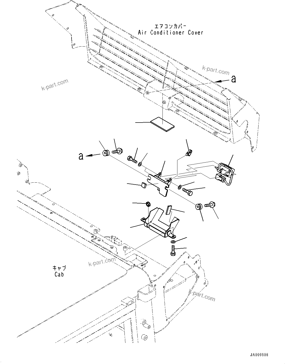 Komatsu parts book diagram for D71PXI-24 S/N 74001-UP: CAB, REARVIEW CAMERA(#72161-)