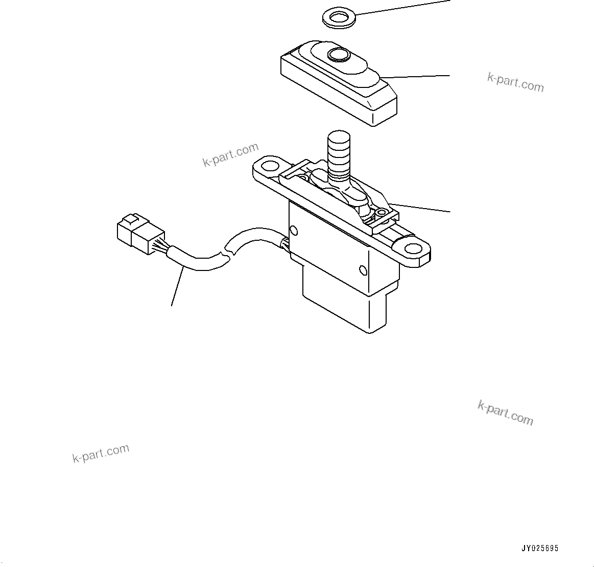 Komatsu parts book diagram for D71PXI-24 S/N 74001-UP: CAB ELECTRICAL UNIT, ELECTRIC LEVER (FOR RIPPER)(#72161-)