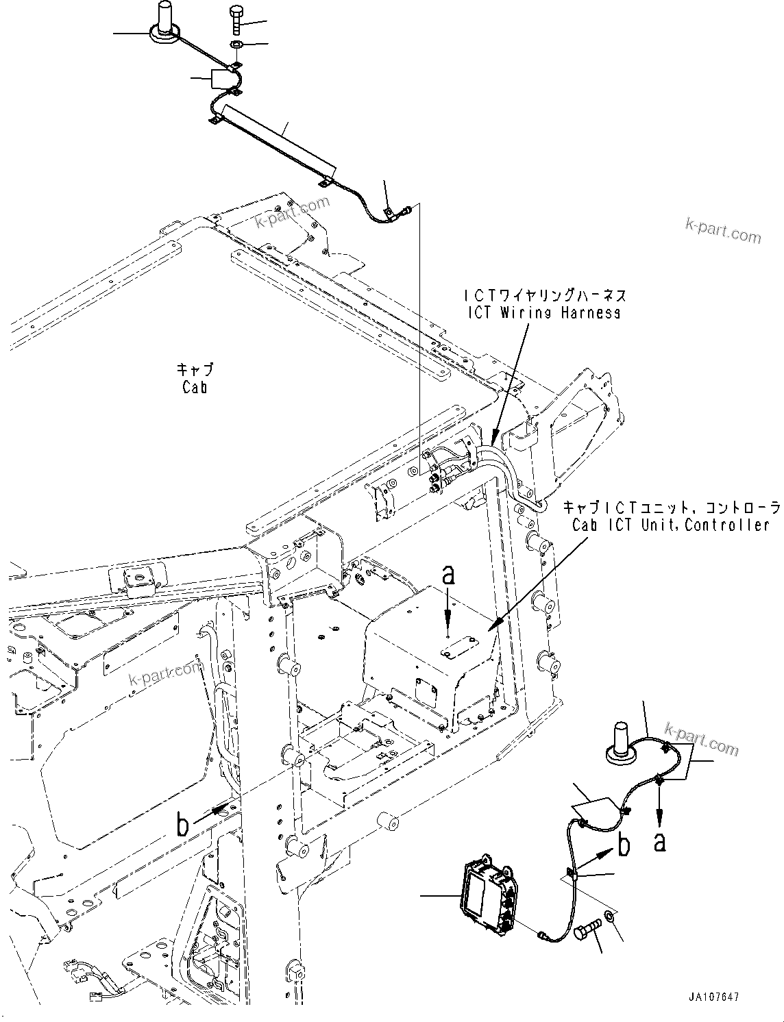Komatsu parts book diagram for D71PXI-24 S/N 74001-UP: NETWORK EQUIPMENT, (#70002-)