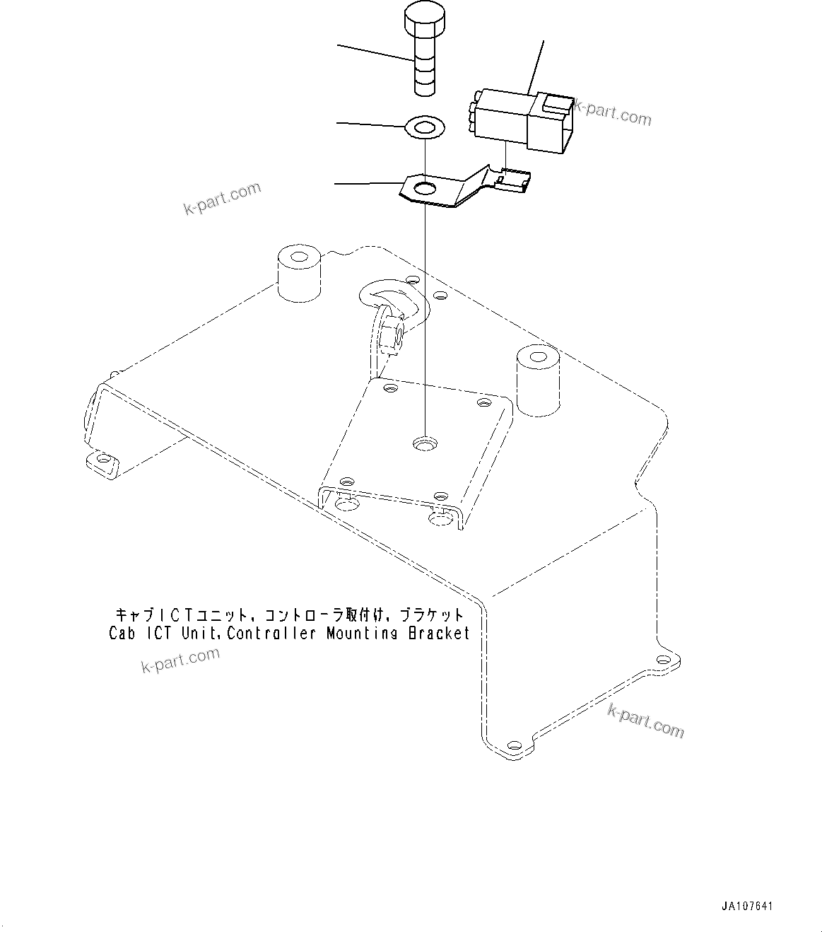 Komatsu parts book diagram for D71PXI-24 S/N 74001-UP: PARTS FOR LESS TRANSCEIVER, (#70002-70094)