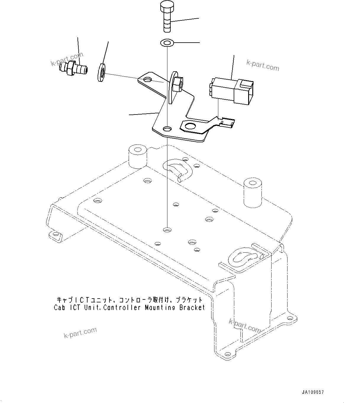 Komatsu parts book diagram for D71PXI-24 S/N 74001-UP: PARTS FOR LESS TRANSCEIVER, (#70095-)