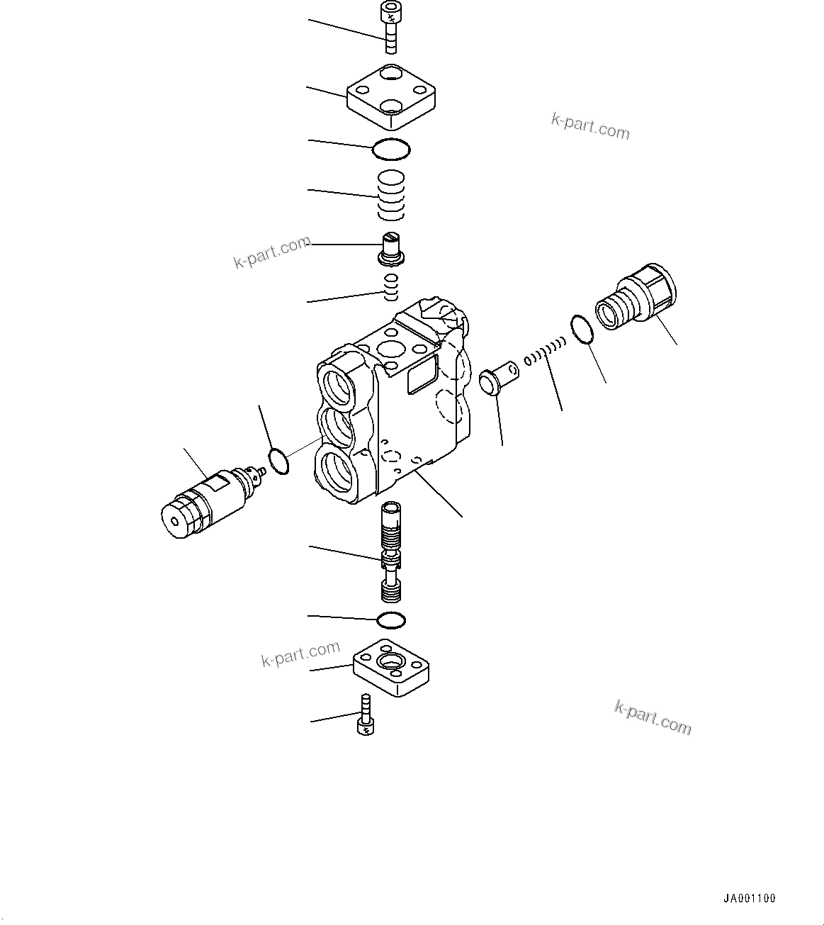 Komatsu parts book diagram for D71PXI-24 S/N 74001-UP: RIPPER, ANTI-DROP VALVE(#72279-)