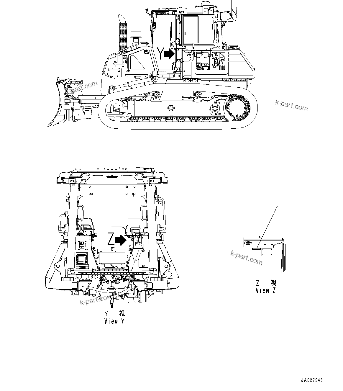 Komatsu parts book diagram for D71PXI-24 S/N 74001-UP: ELECTRO-MAGNETIC COMPATIBILITY PLATE, (#70002-)