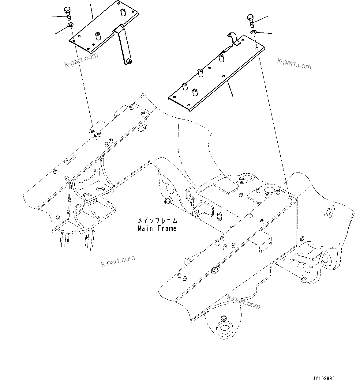 Komatsu parts book diagram for HD785-8E0 S/N 55001-UP: FUEL PIPING, BRACKET(#55001-)