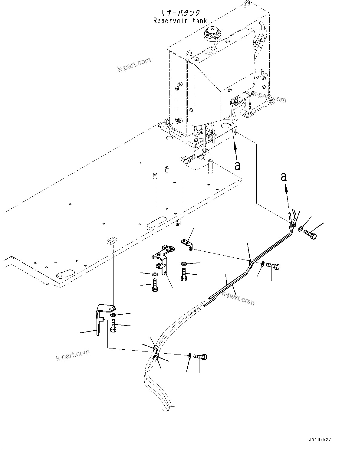 Komatsu parts book diagram for HD785-8E0 S/N 55001-UP: BATTERY BOX AND REAR HOOD, PIPING(#55001-)