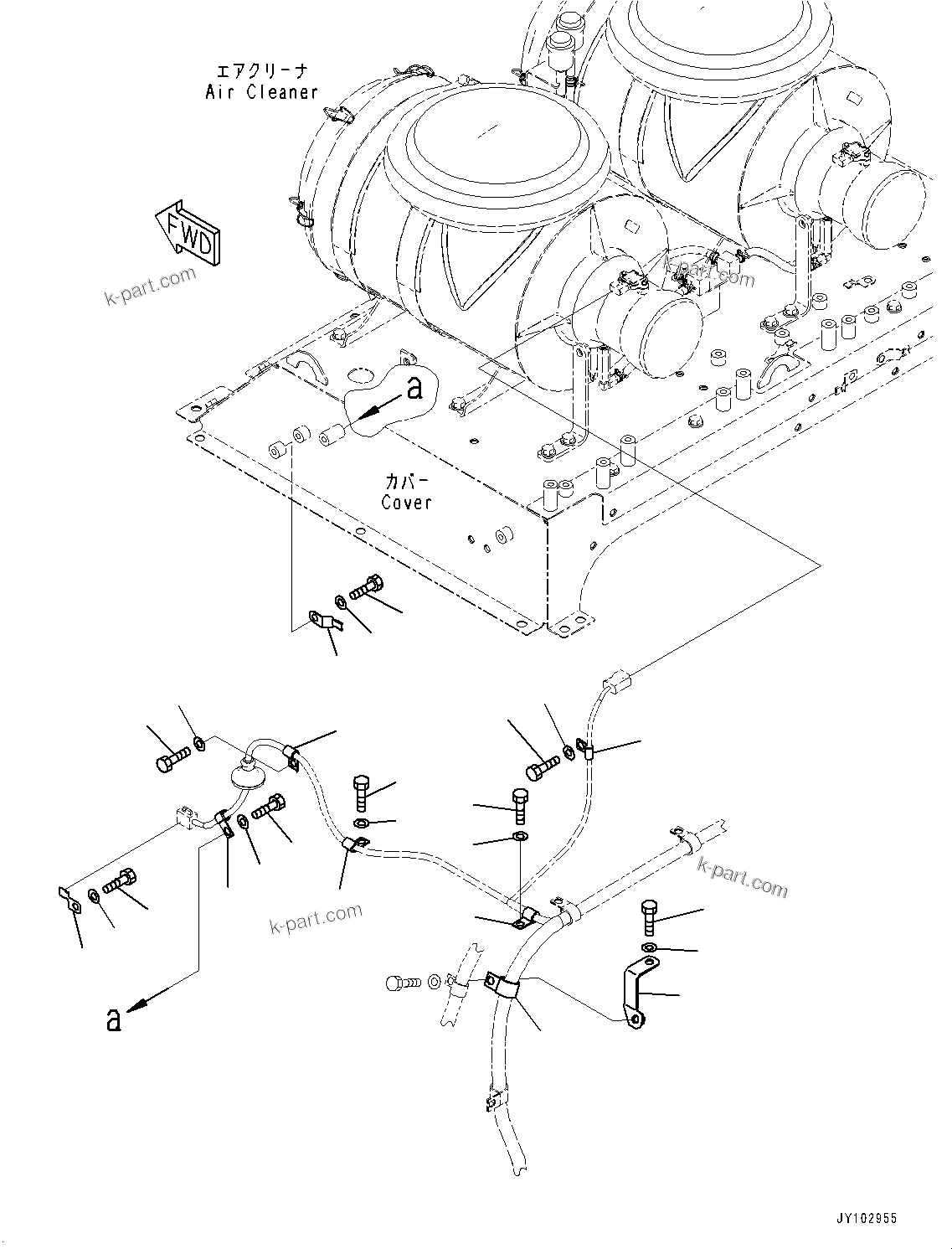 Komatsu parts book diagram for HD785-8E0 S/N 55001-UP: ELECTRIC WIRING HARNESS, MOUNTING PARTS (11/30)(#55001-)