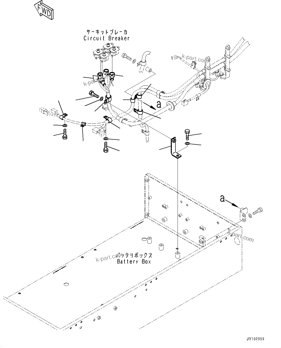 Komatsu parts book diagram for HD785-8E0 S/N 55001-UP: ELECTRIC WIRING HARNESS, MOUNTING PARTS (15/30)(#55001-)