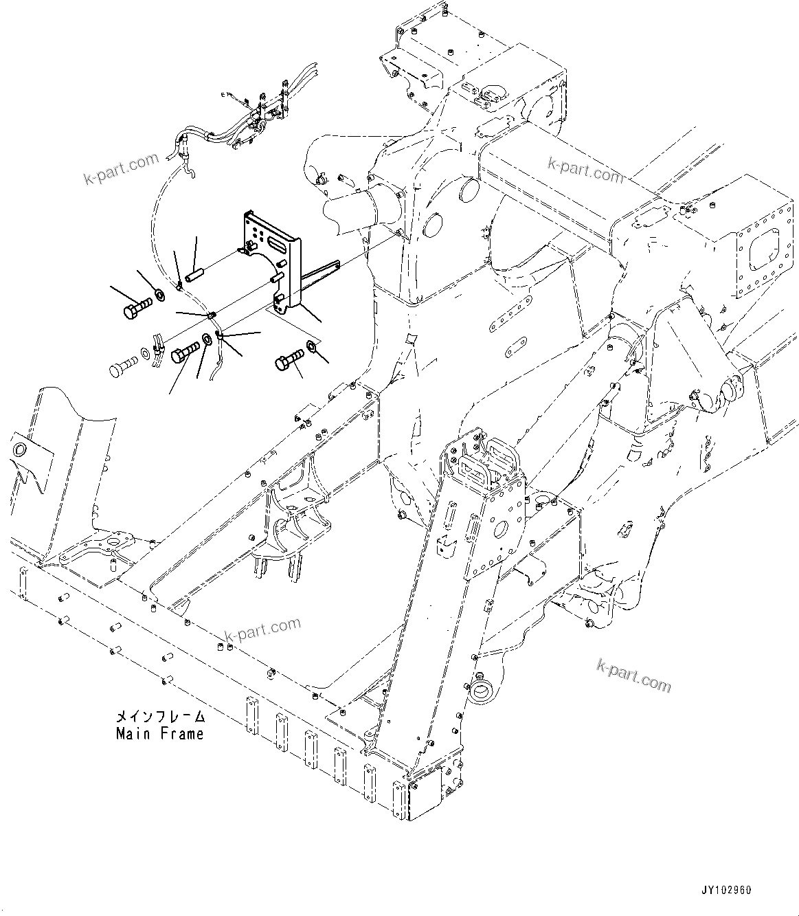 Komatsu parts book diagram for HD785-8E0 S/N 55001-UP: ELECTRIC WIRING HARNESS, MOUNTING BRACKET (2/7)(#55001-)