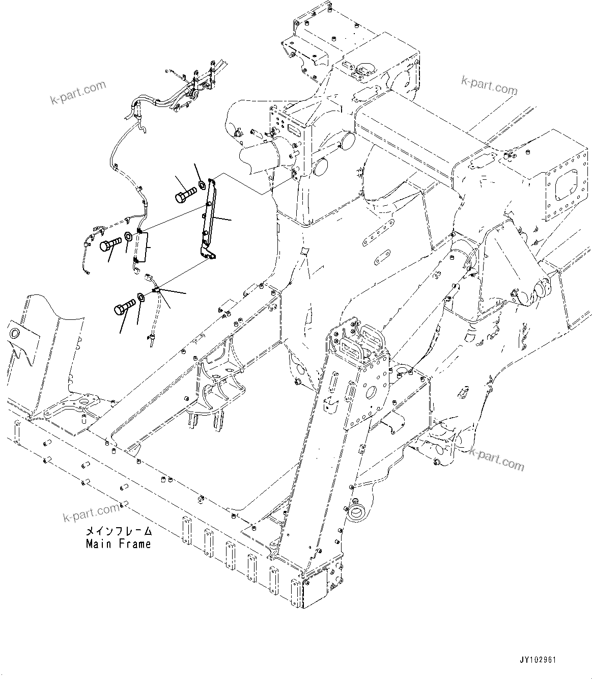 Komatsu parts book diagram for HD785-8E0 S/N 55001-UP: ELECTRIC WIRING HARNESS, MOUNTING BRACKET (3/7)(#55001-)