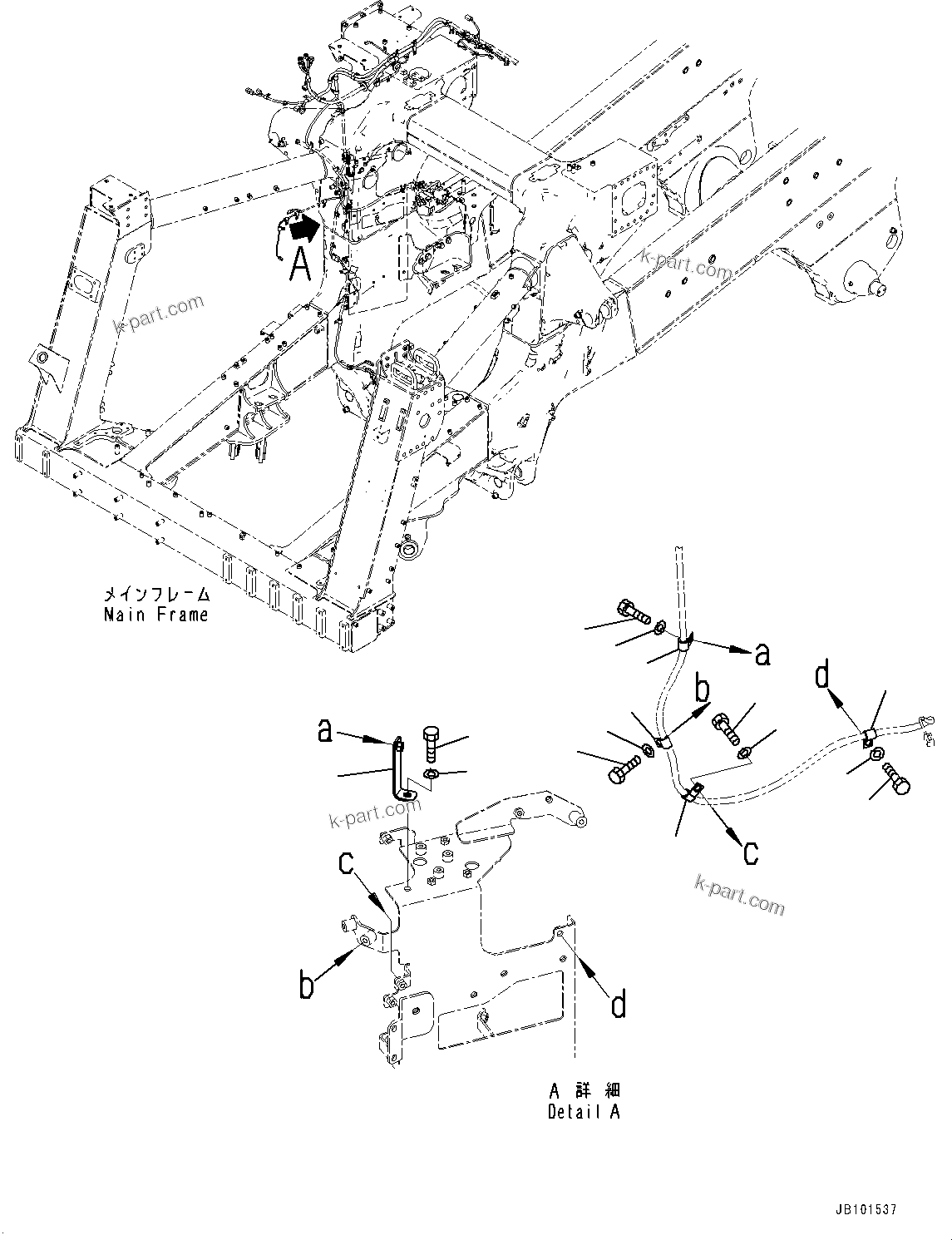 Komatsu parts book diagram for HD785-8E0 S/N 55001-UP: ELECTRIC WIRING HARNESS, MOUNTING PARTS (18/30)(#55001-)