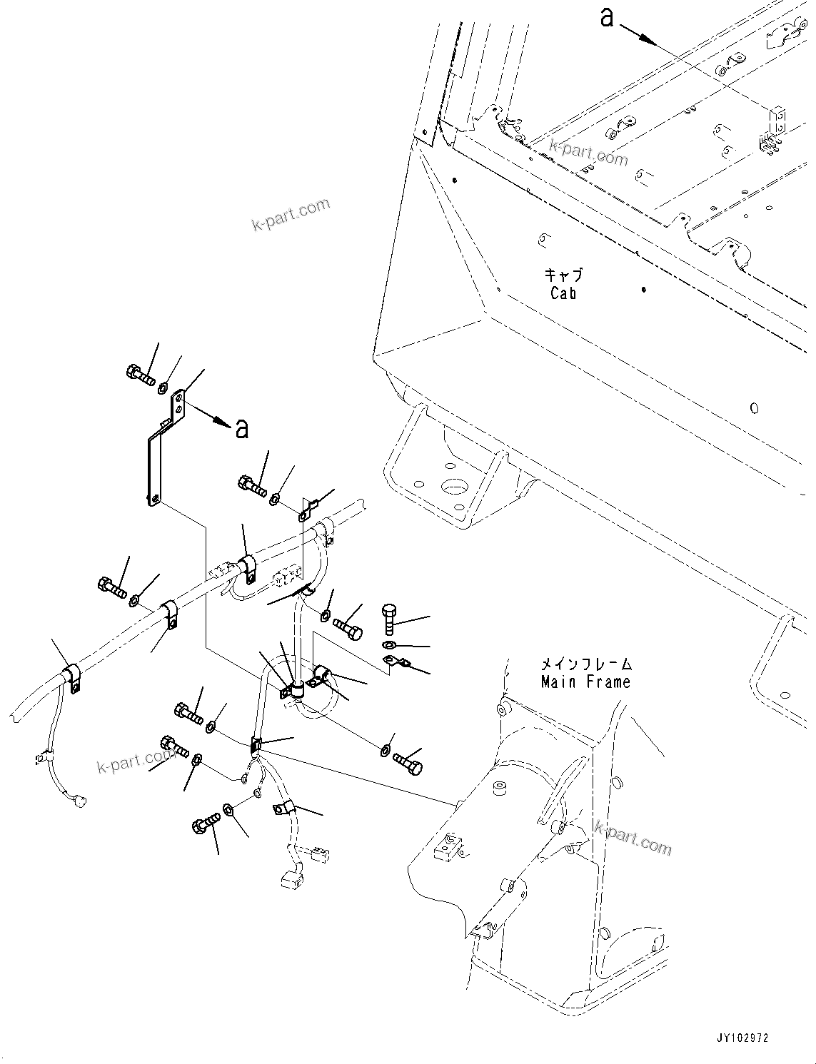 Komatsu parts book diagram for HD785-8E0 S/N 55001-UP: ELECTRIC WIRING HARNESS, MOUNTING PARTS (24/30)(#55001-)