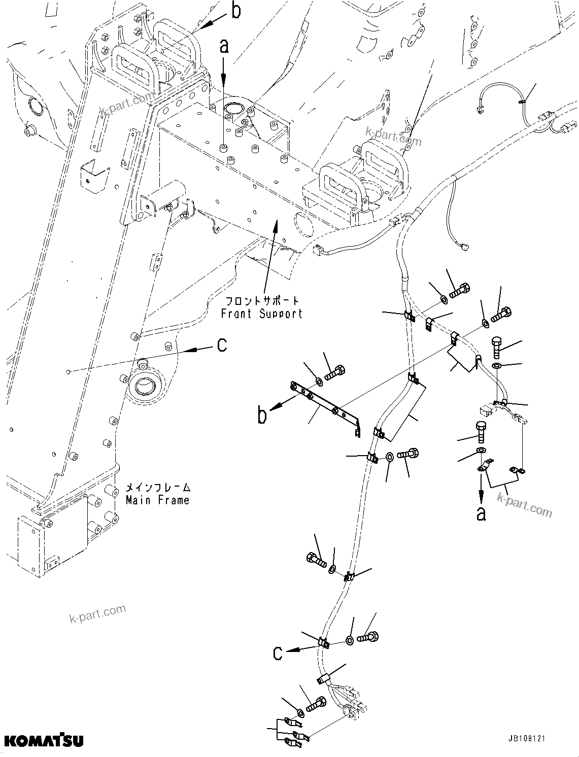 Komatsu parts book diagram for HD785-8E0 S/N 55001-UP: ELECTRIC WIRING HARNESS, MOUNTING PARTS (26/30)(#55001-)
