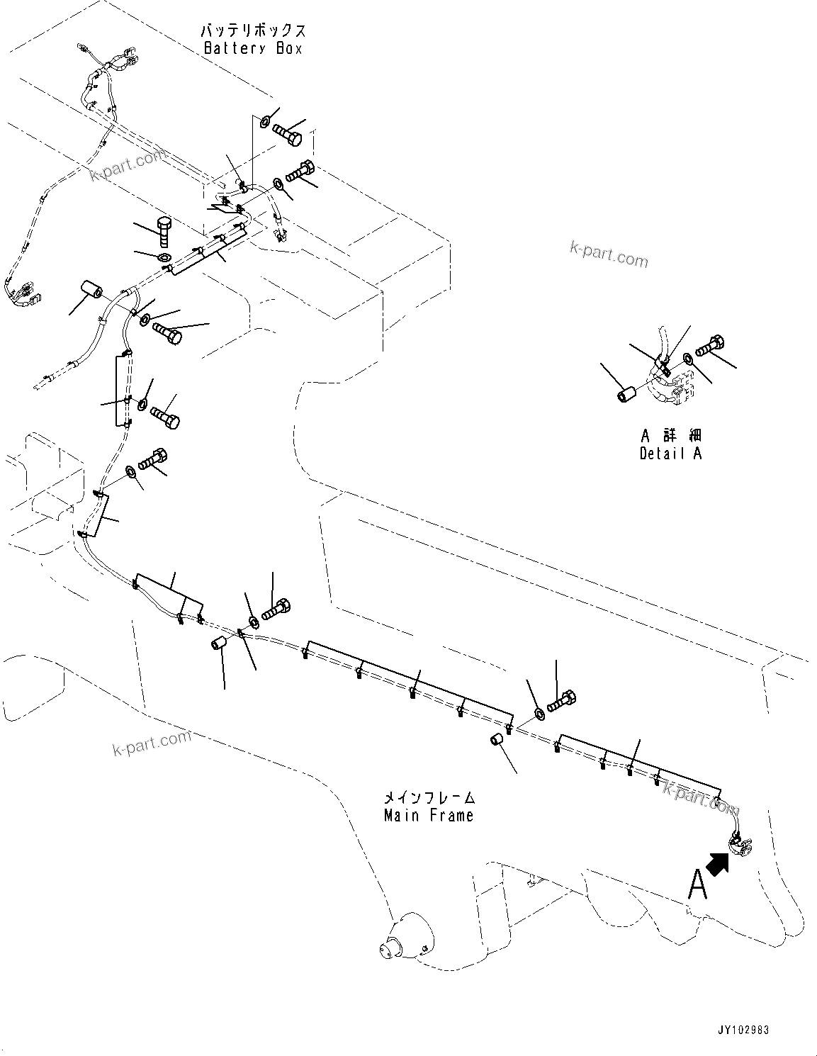 Komatsu parts book diagram for HD785-8E0 S/N 55001-UP: ELECTRIC WIRING HARNESS, MOUNTING PARTS (28/30)(#55001-)