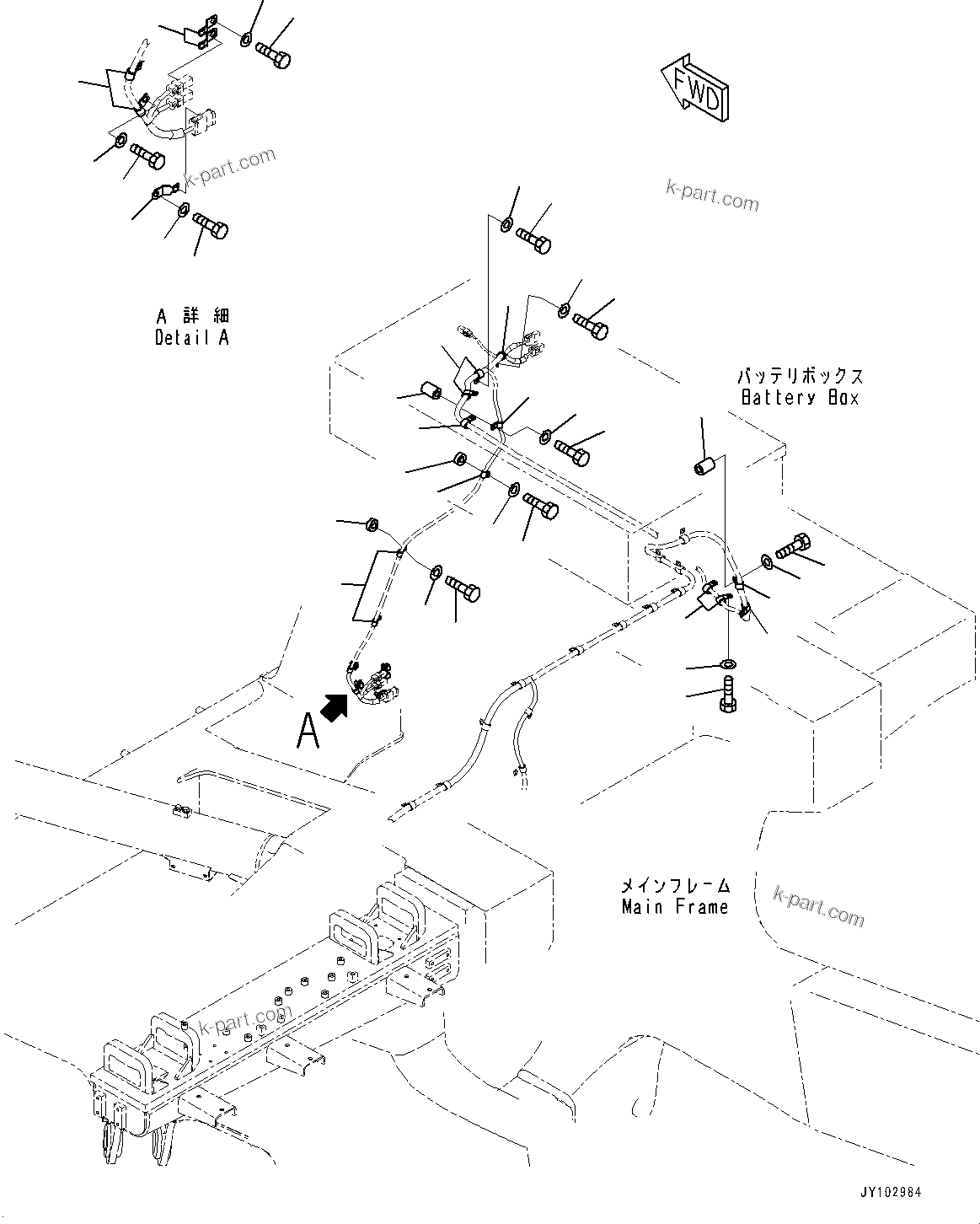 Komatsu parts book diagram for HD785-8E0 S/N 55001-UP: ELECTRIC WIRING HARNESS, MOUNTING PARTS (29/30)(#55001-55107)