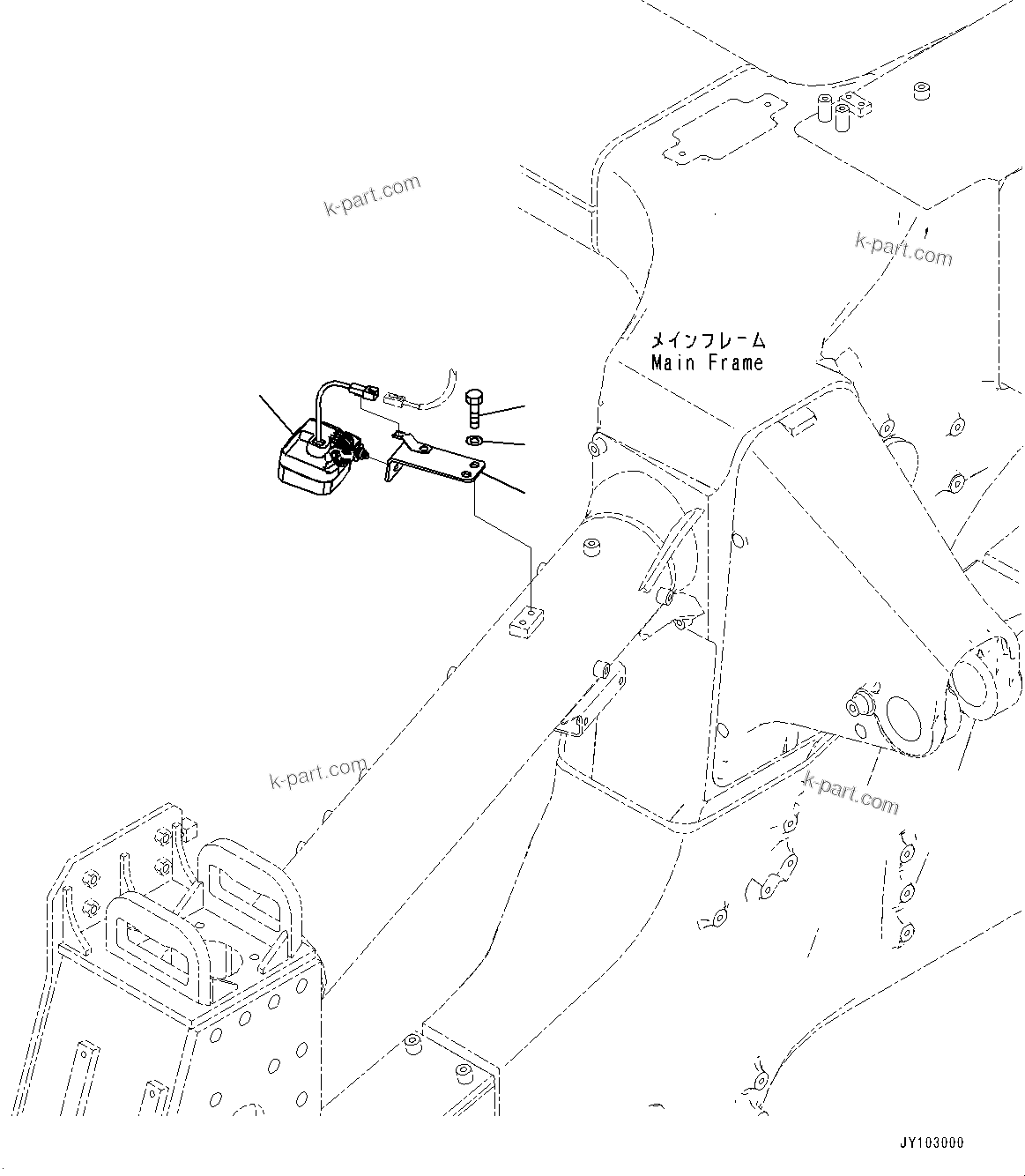 Komatsu parts book diagram for HD785-8E0 S/N 55001-UP: ENGINE ROOM LAMP, (#55001-)