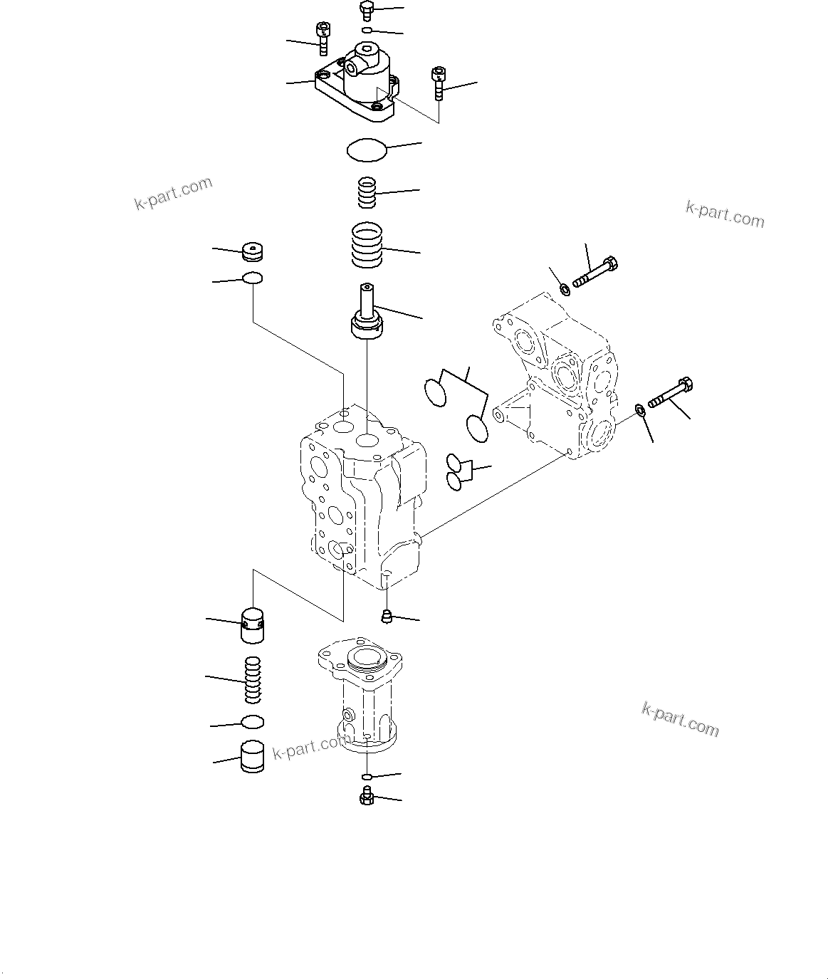 Komatsu parts book diagram for HD785-8E0 S/N 55001-UP: HYDRAULIC TANK, HOIST VALVE (3/3)(#55001-)