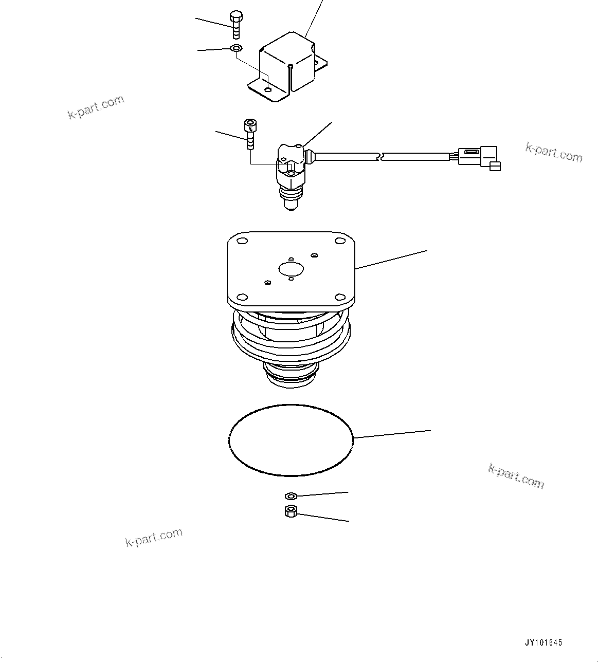 Komatsu parts book diagram for HD785-8E0 S/N 55001-UP: HYDRAULIC TANK, BYPASS VALVE(#55001-)