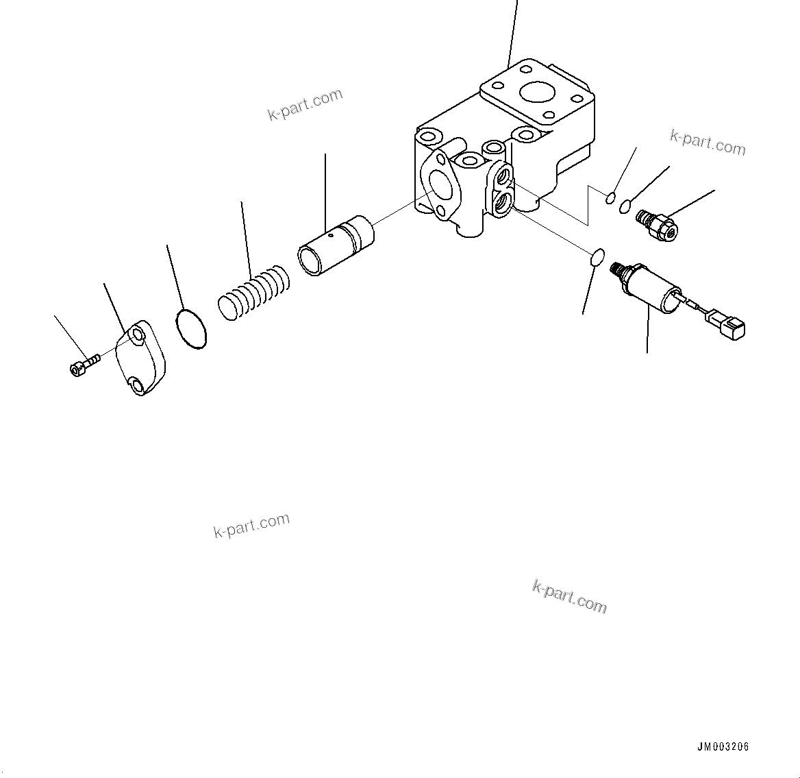 Komatsu parts book diagram for HD785-8E0 S/N 55001-UP: BRAKE OIL COOLING HYDRAULIC PIPING, INNER PARTS, BRAKE COOLING VALVE(#55001-)