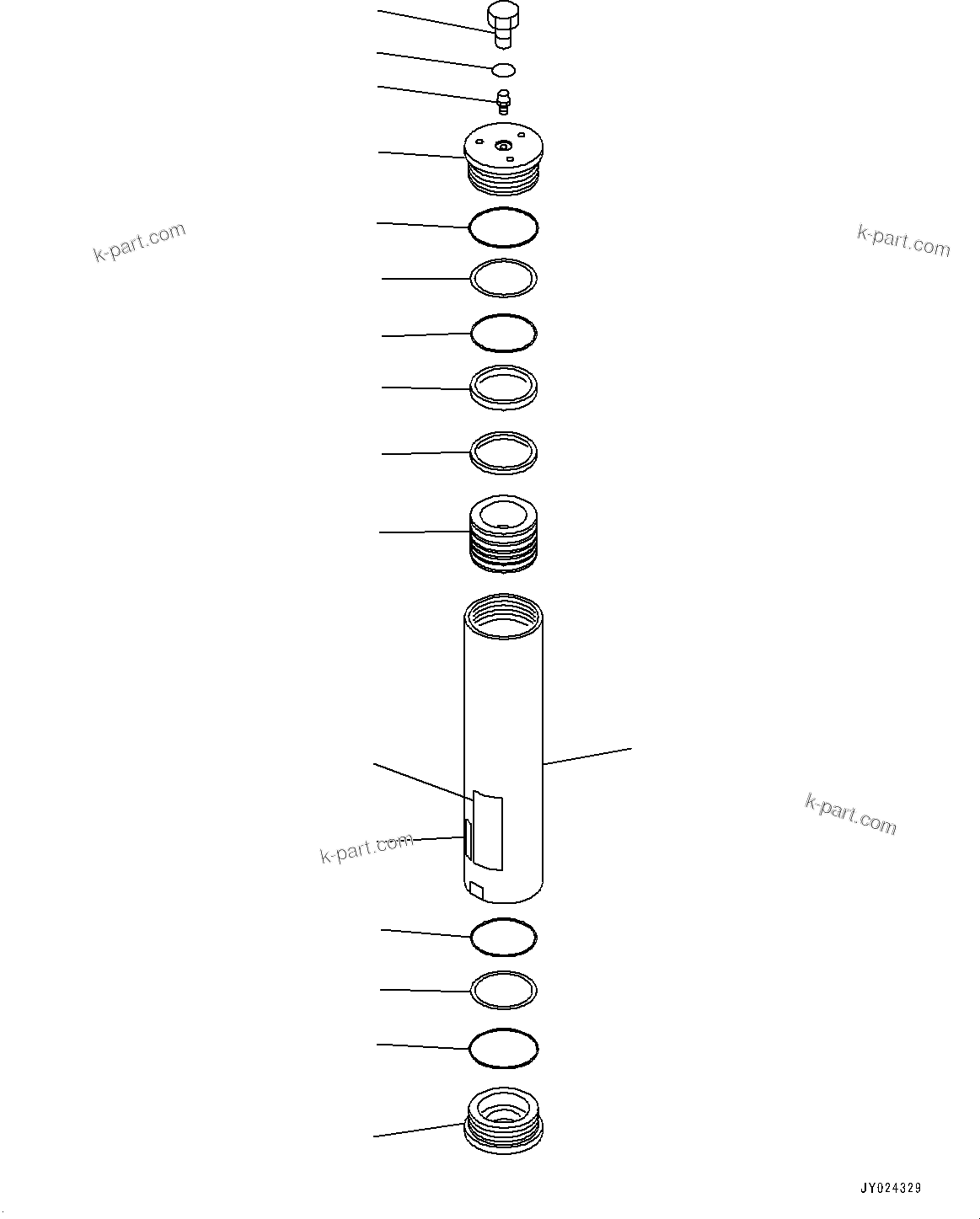 Komatsu parts book diagram for HD785-8E0 S/N 55001-UP: ACCUMULATOR, INNER PARTS, ACCUMULATOR, R2 TYPE (2/3)(#55001-)