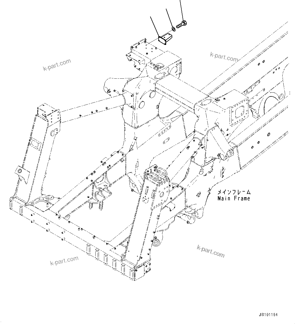 Komatsu parts book diagram for HD785-8E0 S/N 55001-UP: MAIN FRAME, BRACKET(#55001-)