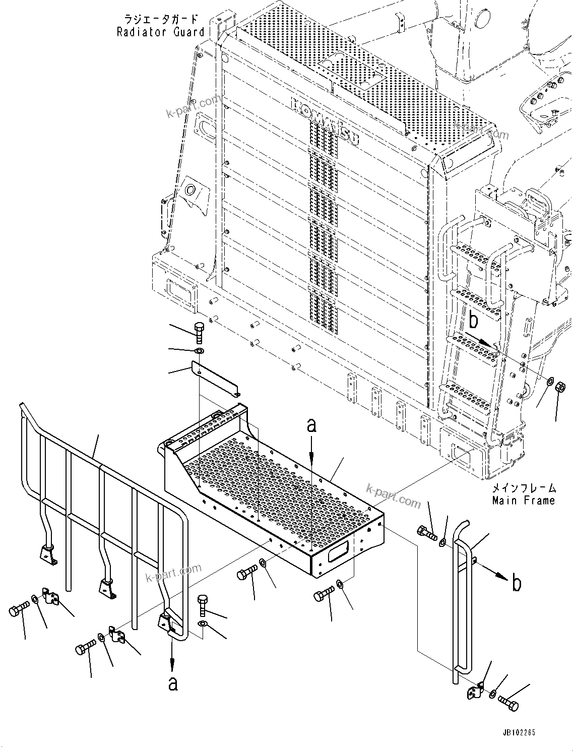 Komatsu parts book diagram for HD785-8E0 S/N 55001-UP: STAIRWAY, STEP (1/2)(#55001-)