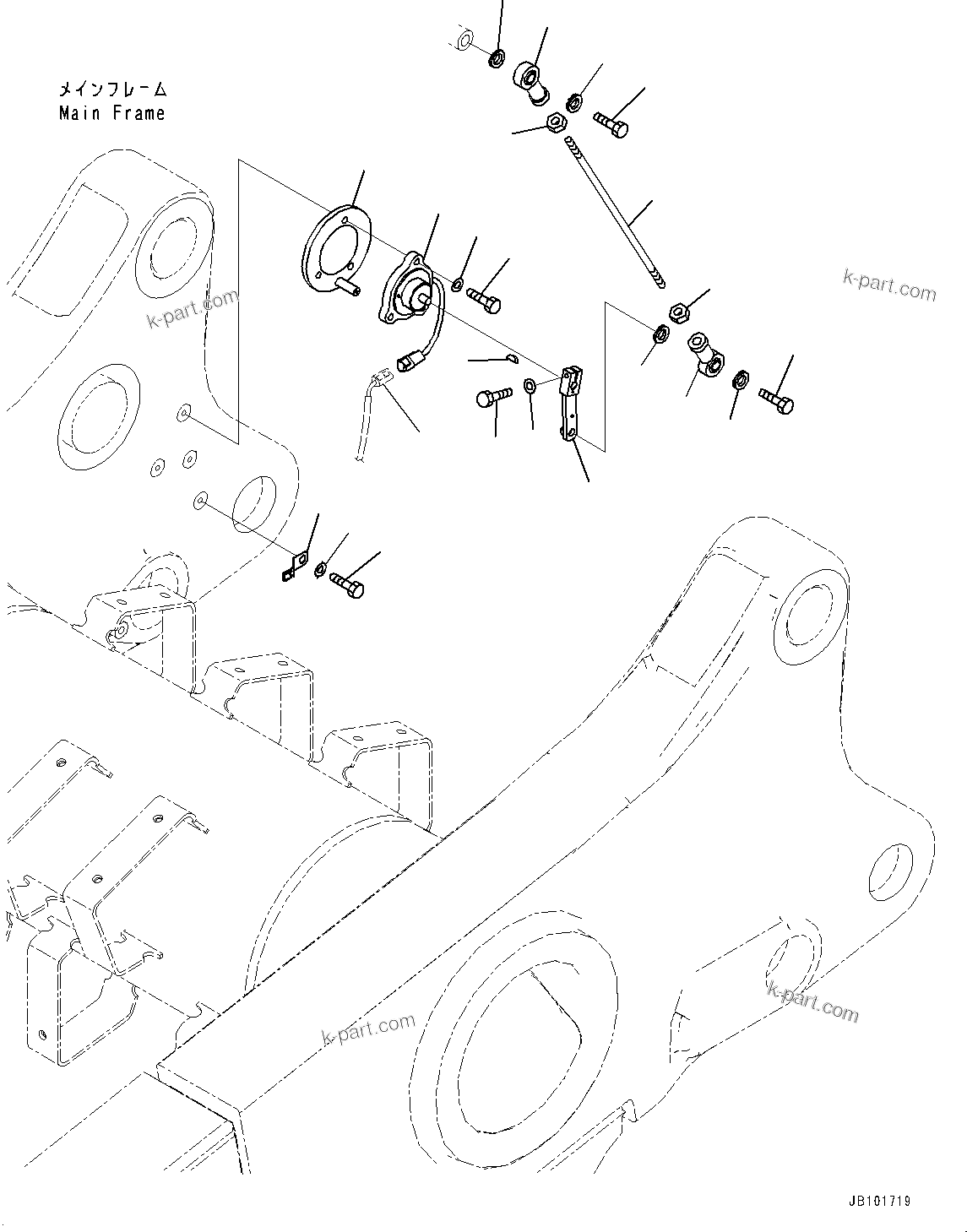 Komatsu parts book diagram for HD785-8E0 S/N 55001-UP: BODY POSITIONER, (#55001-)