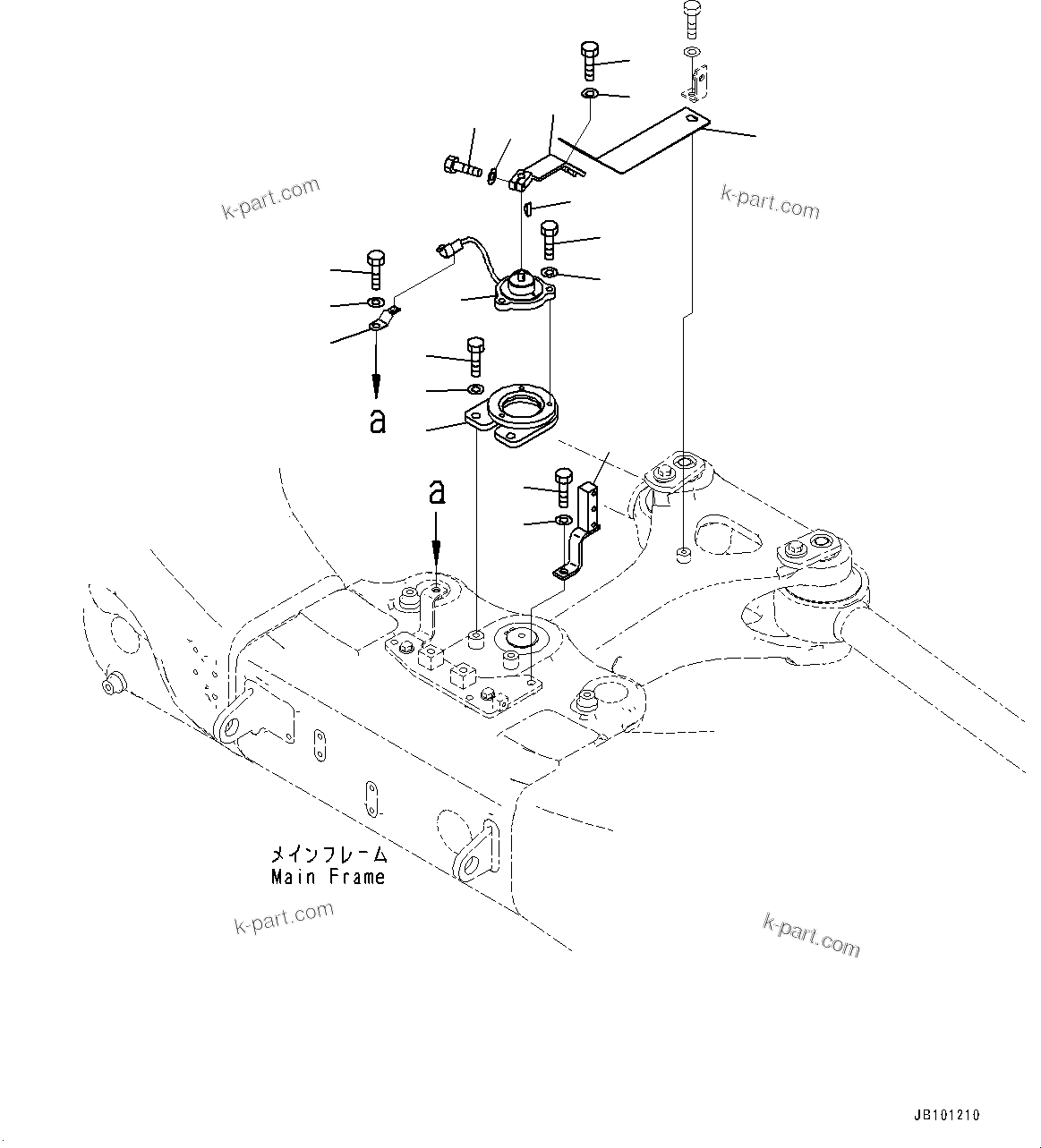 Komatsu parts book diagram for HD785-8E0 S/N 55001-UP: STEERING LINKAGE, STEERING SENSOR(#55001-)