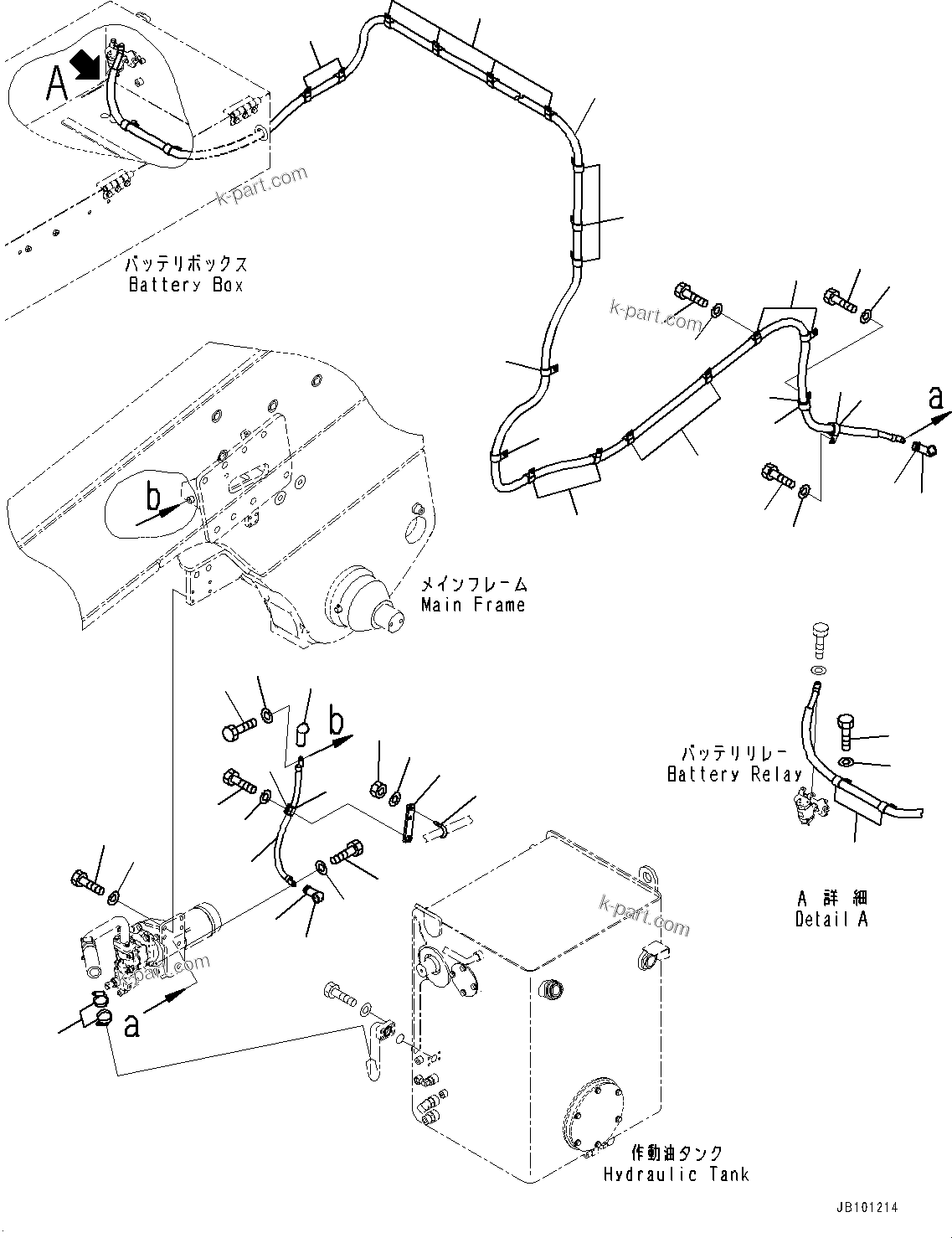 Komatsu parts book diagram for HD785-8E0 S/N 55001-UP: EMERGENCY STEERING PIPING FLOW CONTROL SWITCH, MOTOR RELATED PARTS(#55001-)