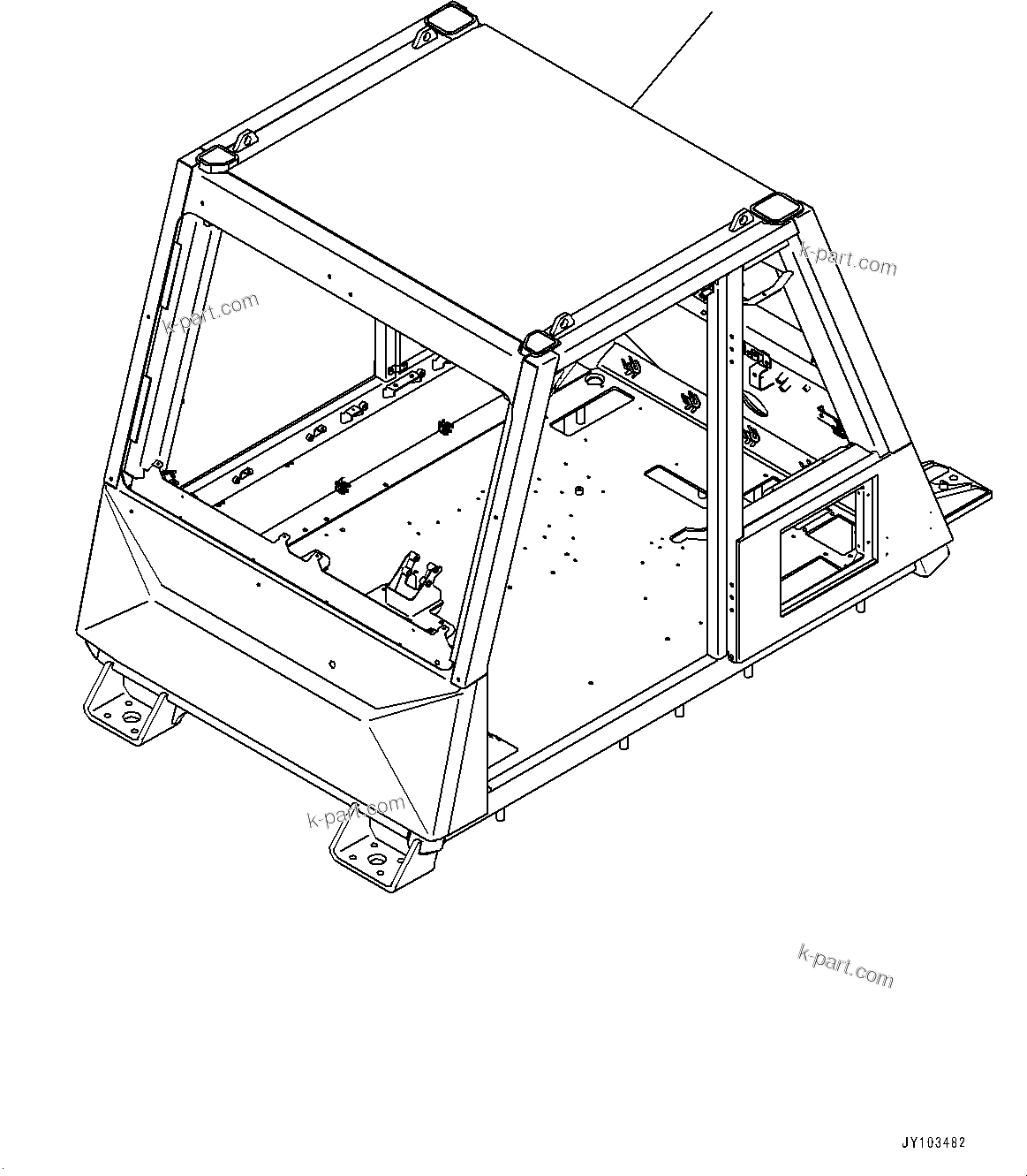 Komatsu parts book diagram for HD785-8E0 S/N 55001-UP: CAB, BODY(#55001-)
