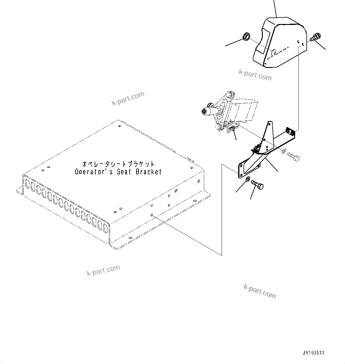 Komatsu parts book diagram for HD785-8E0 S/N 55001-UP: CAB, DUMP LEVER BRACKET(#55001-)