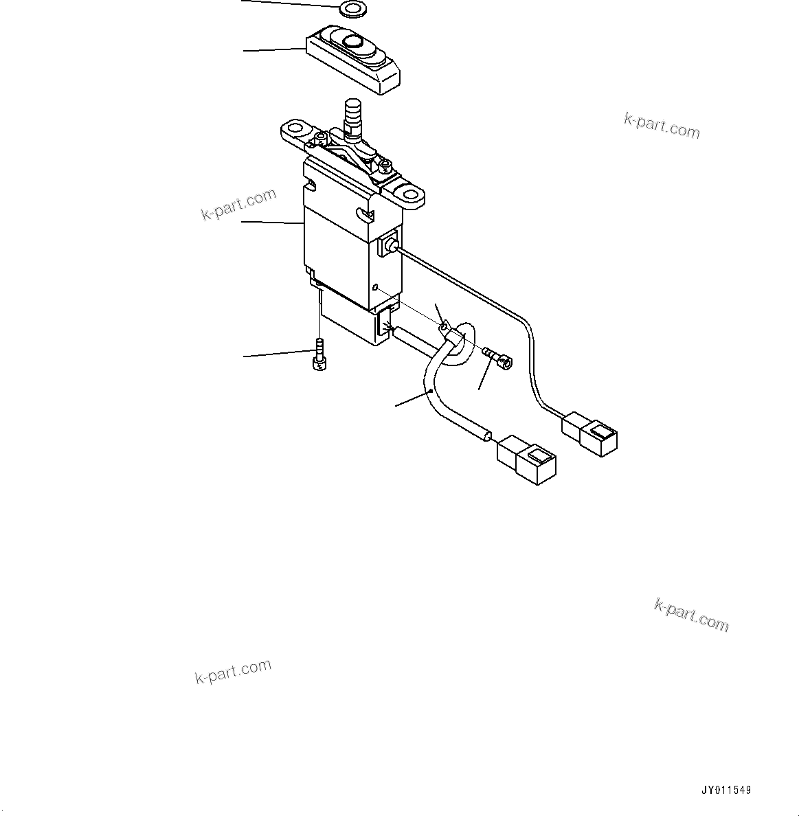 Komatsu parts book diagram for HD785-8E0 S/N 55001-UP: CAB, ELECTRIC LEVER(#55001-)