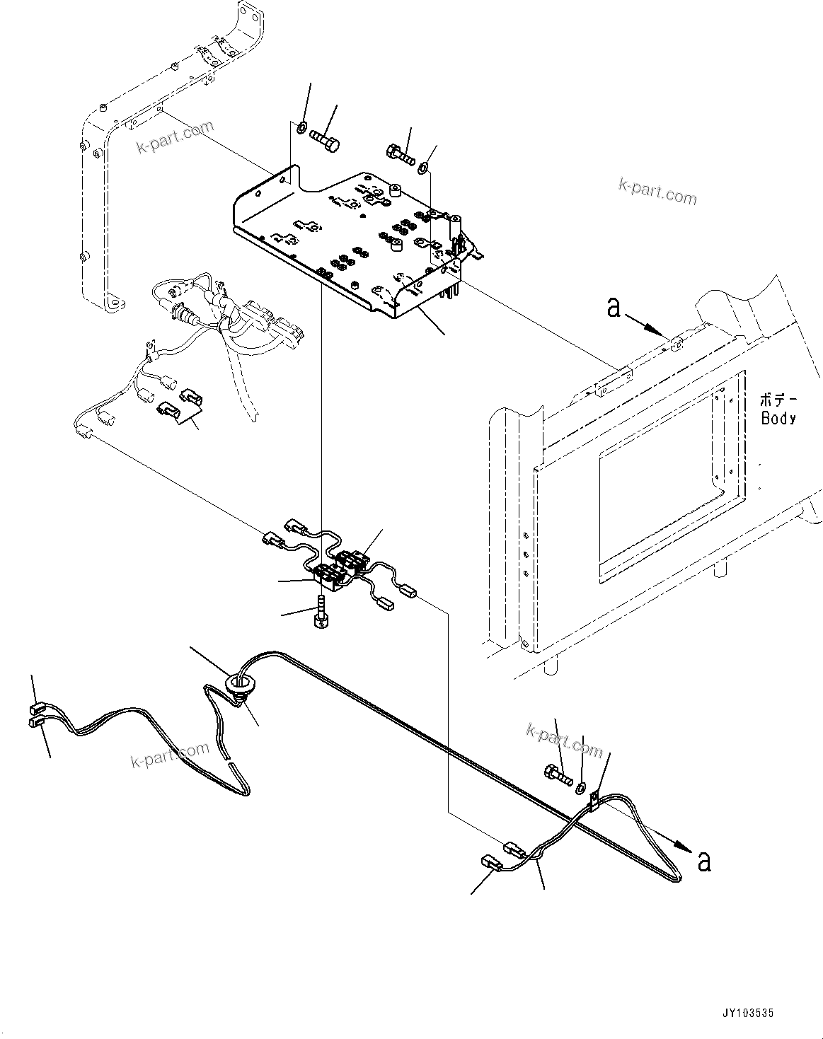 Komatsu parts book diagram for HD785-8E0 S/N 55001-UP: CAB, AMPLIFIER(#55001-)