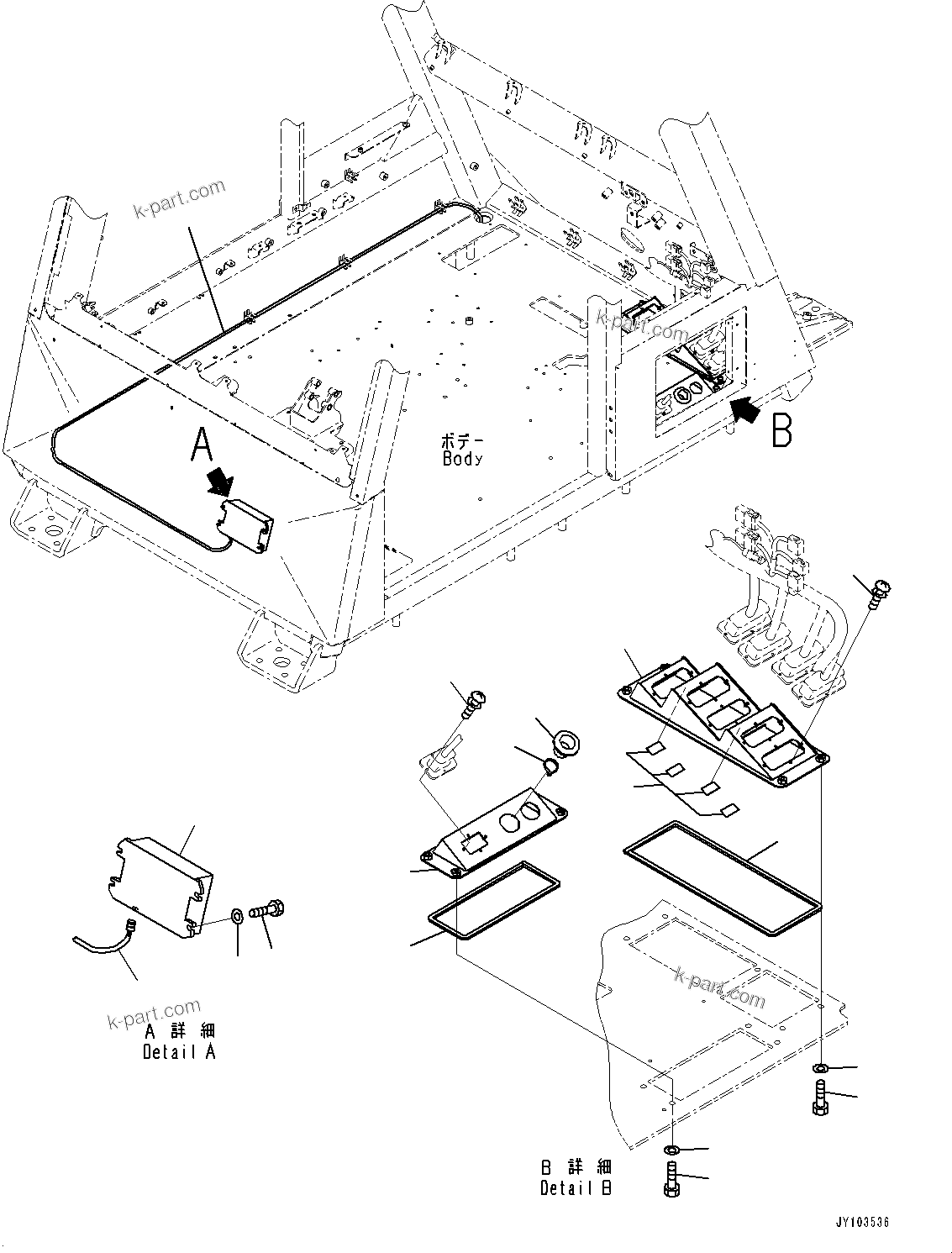 Komatsu parts book diagram for HD785-8E0 S/N 55001-UP: CAB, KOMTRAX CONTROLLER(#55001-)