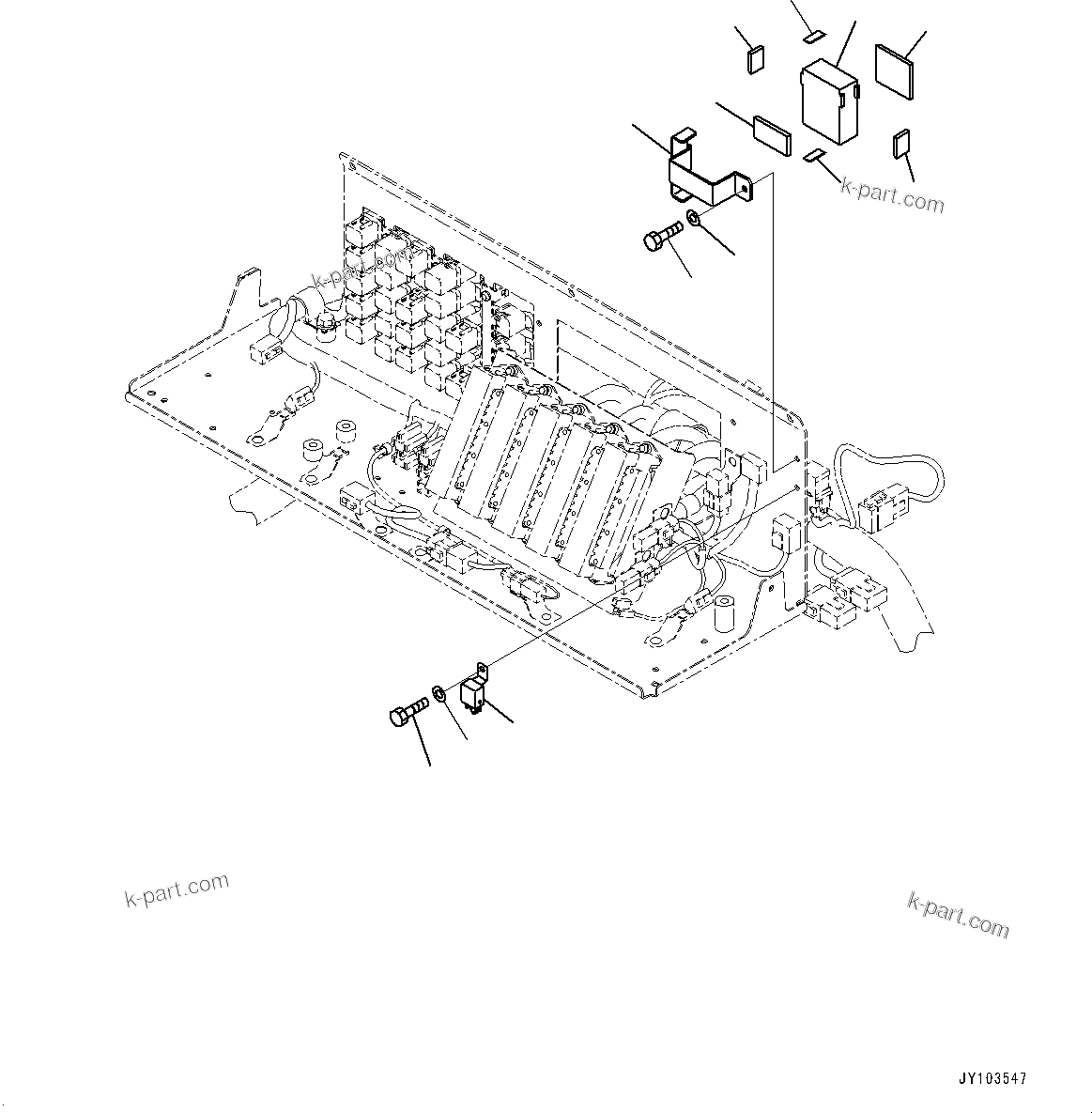 Komatsu parts book diagram for HD785-8E0 S/N 55001-UP: CAB, RELAY(#55001-)