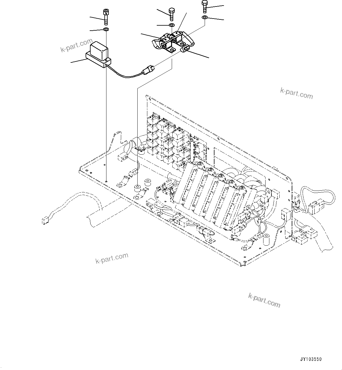 Komatsu parts book diagram for HD785-8E0 S/N 55001-UP: CAB, ROLL OVER ANGLE SENSOR(#55001-)