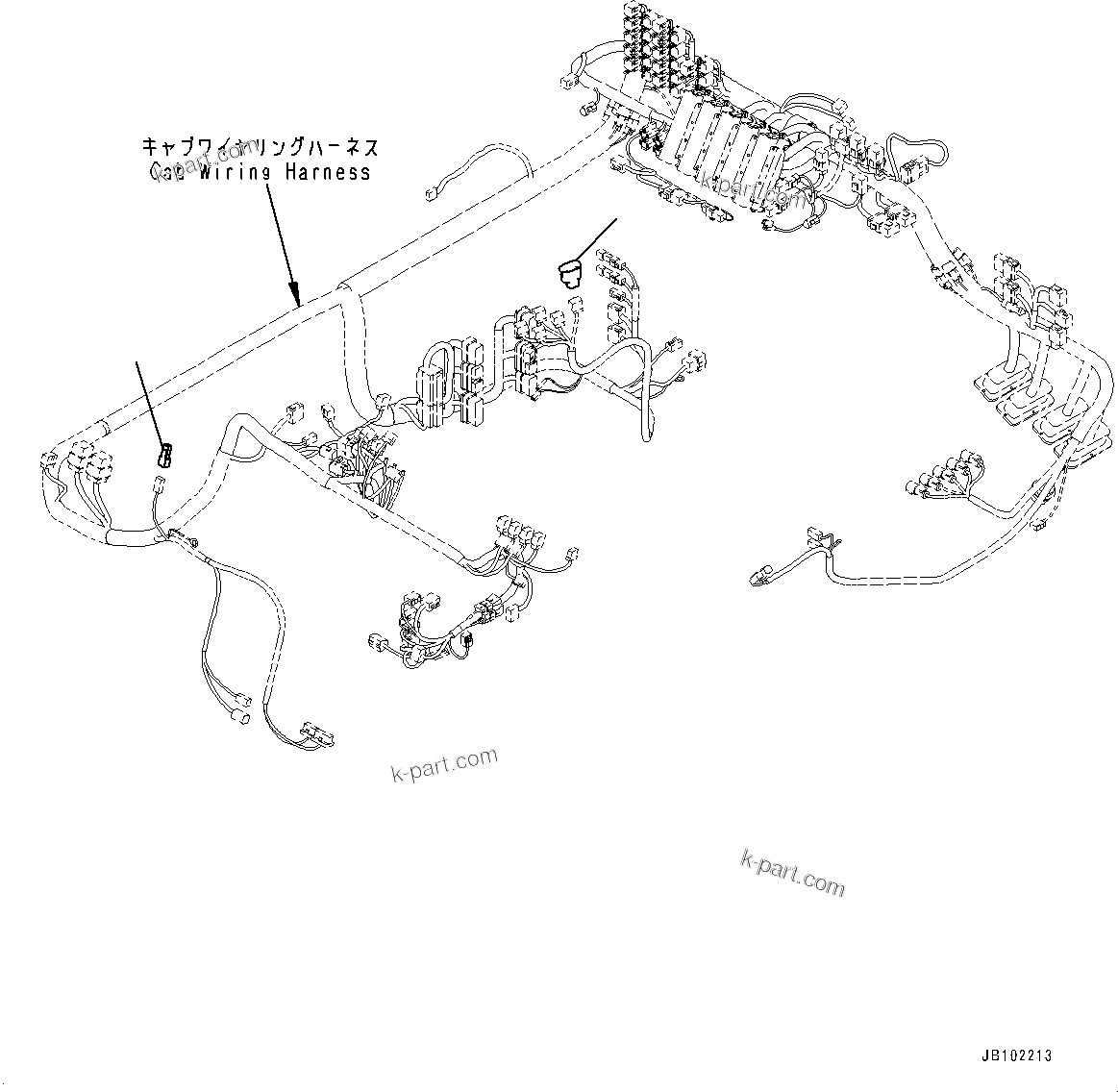 Komatsu parts book diagram for HD785-8E0 S/N 55001-UP: CAB, PLUG(#55001-)