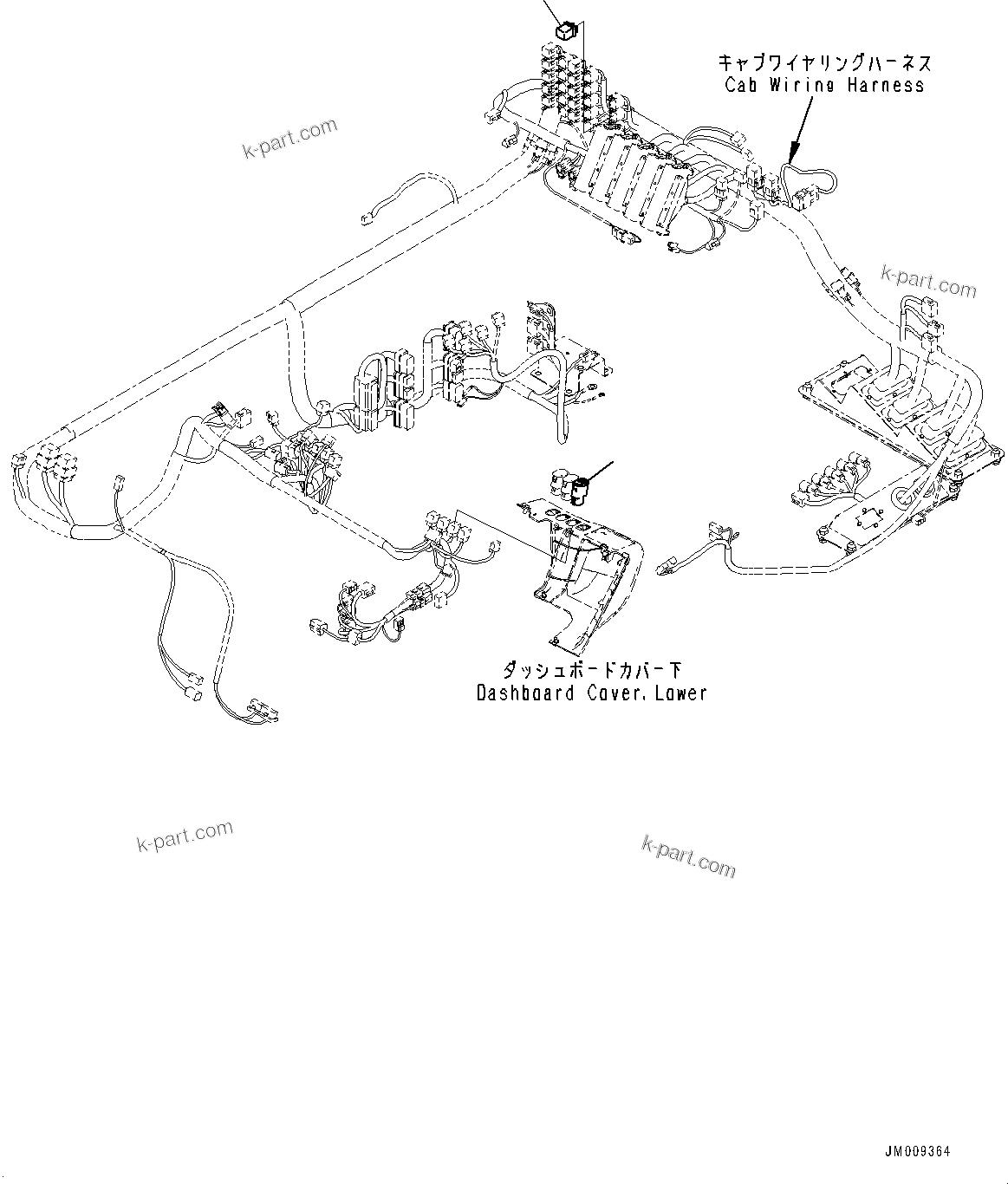 Komatsu parts book diagram for HD785-8E0 S/N 55001-UP: CAB SWITCH, SIDE LAMP(#55001-)