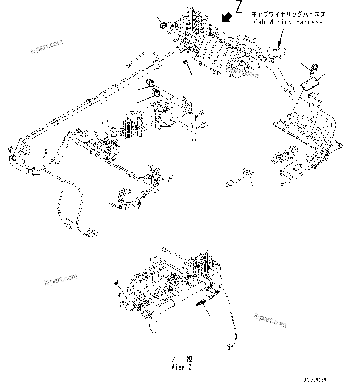 Komatsu parts book diagram for HD785-8E0 S/N 55001-UP: CAB SWITCH, AUTO IDLE STOP(#55001-)