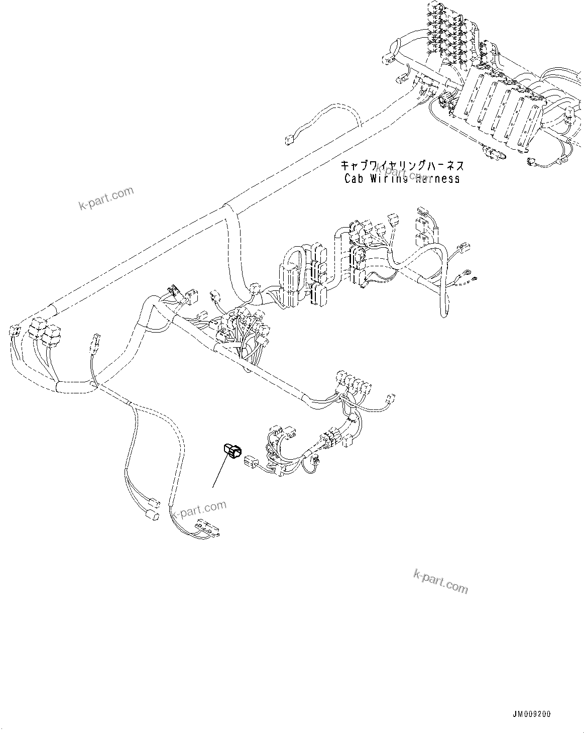 Komatsu parts book diagram for HD785-8E0 S/N 55001-UP: CAB SWITCH, PARTS FOR LESS STEERING SENSOR(#55001-)