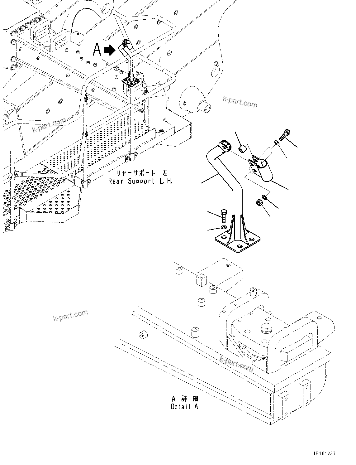 Komatsu parts book diagram for HD785-8E0 S/N 55001-UP: CAB STEP, GUARD (2/2)(#55001-)