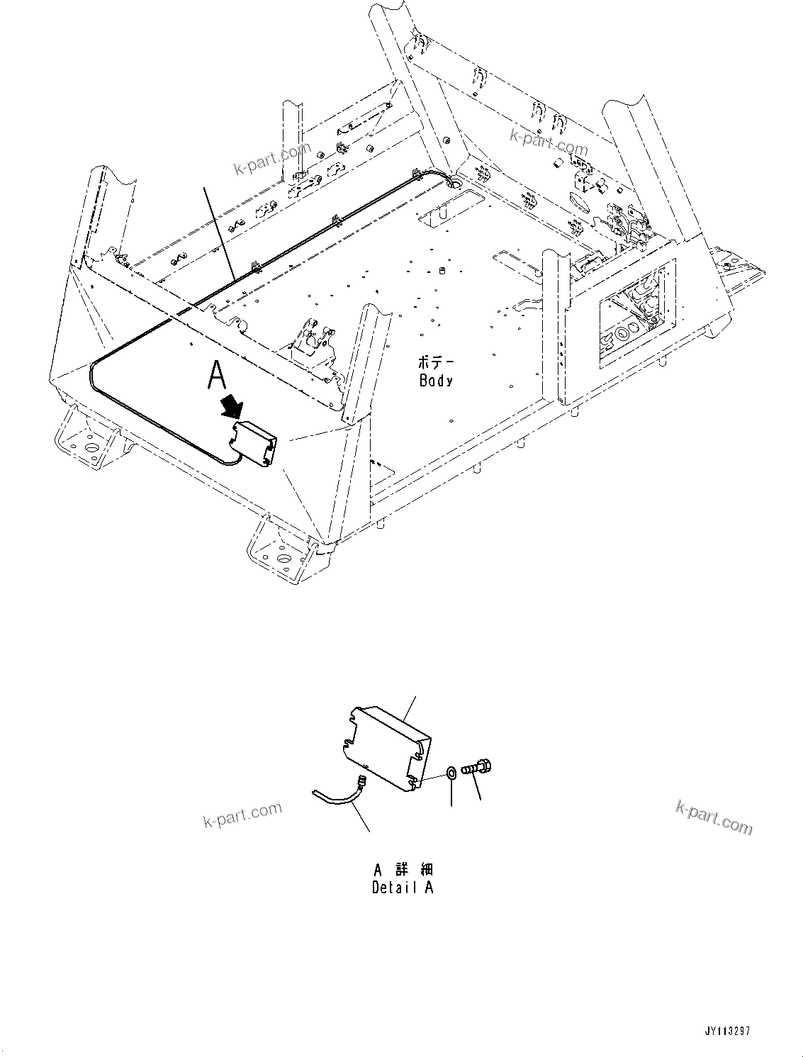 Komatsu parts book diagram for HD785-8E0 S/N 55001-UP: KOMTRAX CONTROLLER, KOMTRAX(#56001-)