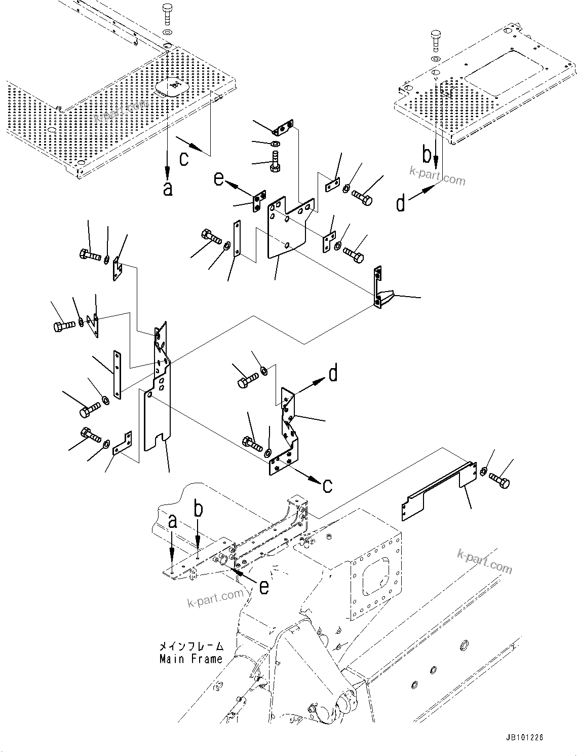 Komatsu parts book diagram for HD785-8E0 S/N 55001-UP: FIRE PROTECTION, EXHAUST COVER (2/3)(#55001-)