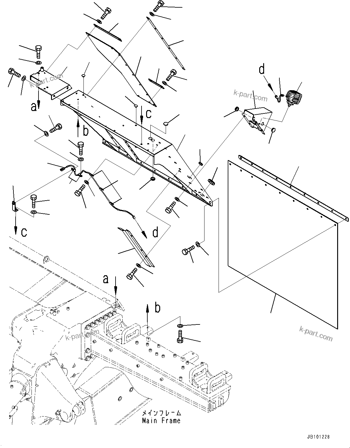 Komatsu parts book diagram for HD785-8E0 S/N 55001-UP: FENDER, FENDER, L.H.(#55001-)