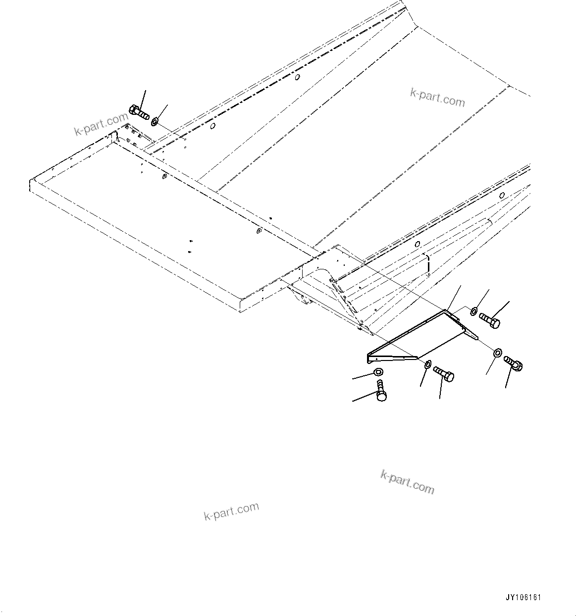 Komatsu parts book diagram for HD785-8E0 S/N 55001-UP: CAB GUARD, GUARD(#55001-)