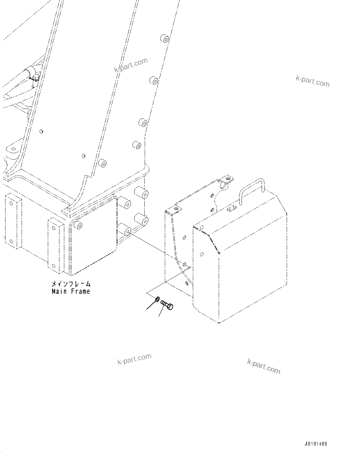 Komatsu parts book diagram for HD785-8E0 S/N 55001-UP: BATTERY DISCONNECT SWITCH, MOUNTING(#55001-)