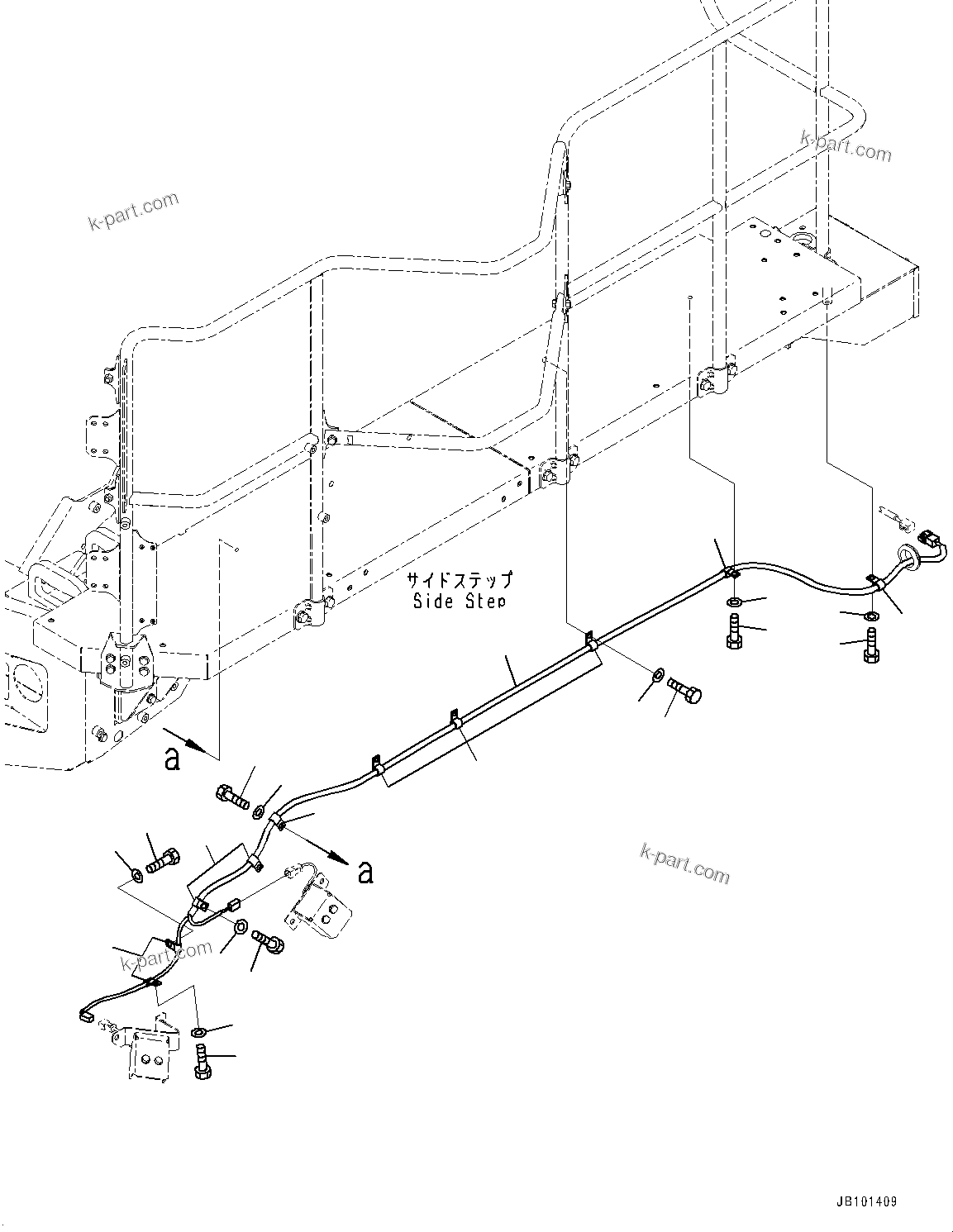 Komatsu parts book diagram for HD785-8E0 S/N 55001-UP: KOMVISION CAMERA, WIRING HARNESS(#55001-)
