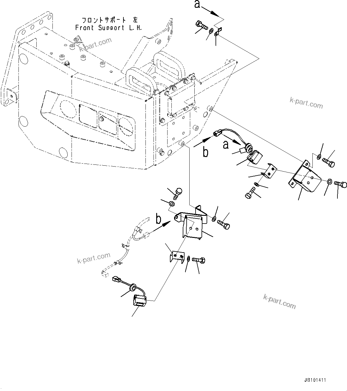 Komatsu parts book diagram for HD785-8E0 S/N 55001-UP: KOMVISION CAMERA, CAMERA, L.H.(#55001-)