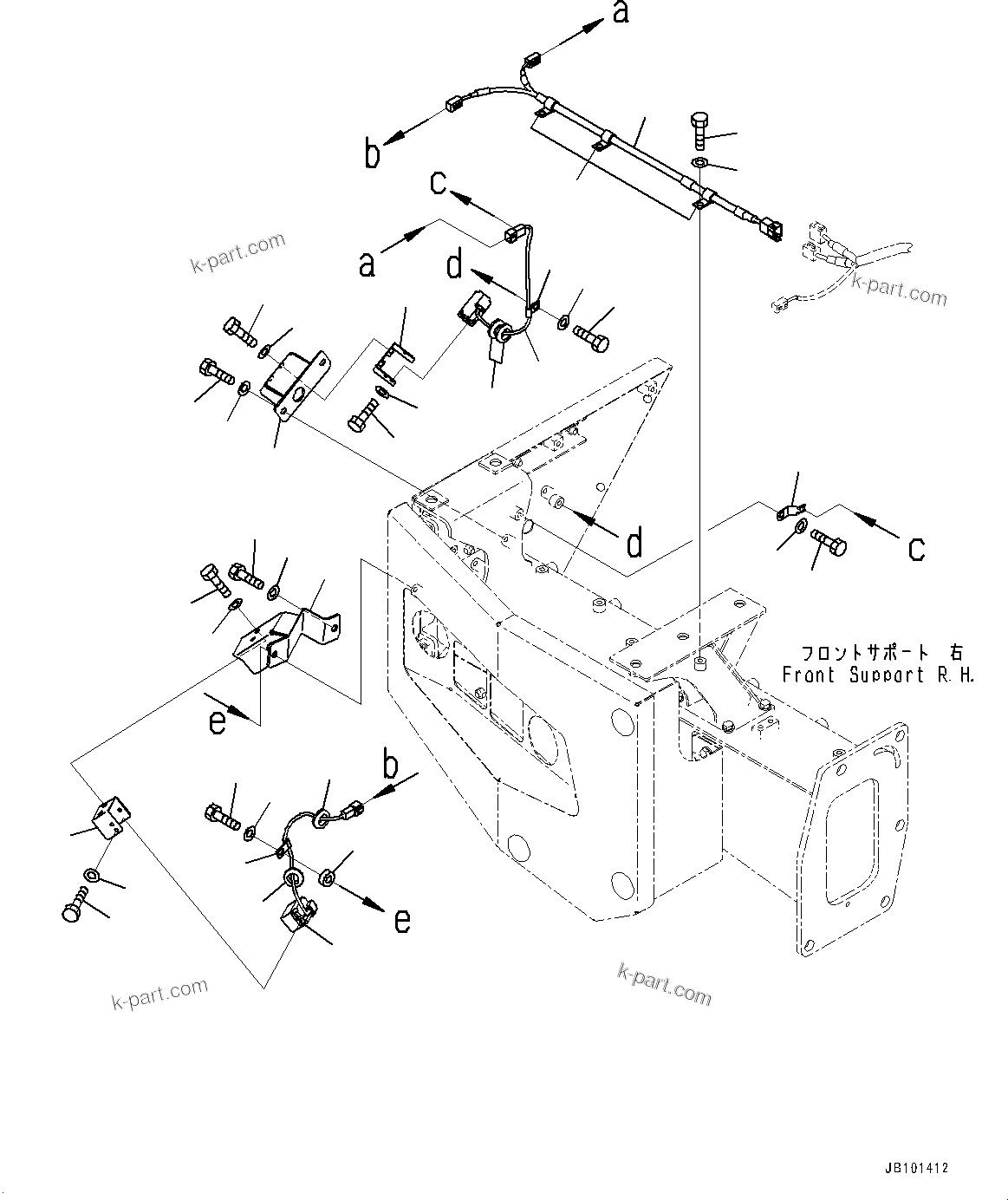 Komatsu parts book diagram for HD785-8E0 S/N 55001-UP: KOMVISION CAMERA, WIRING HARNESS AND MOUNTING(#55001-)