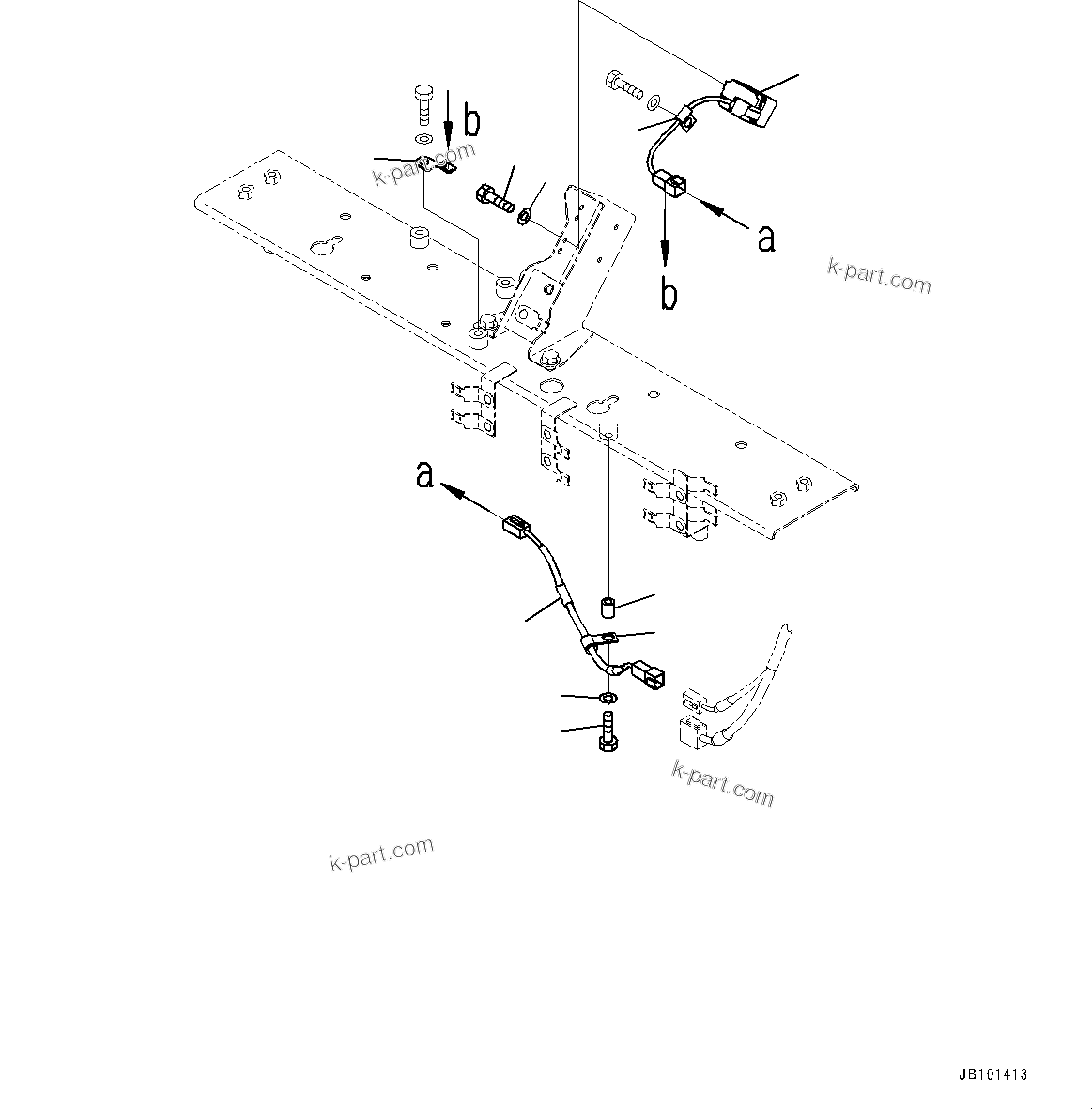 Komatsu parts book diagram for HD785-8E0 S/N 55001-UP: KOMVISION CAMERA, REAR CAMERA(#55001-)